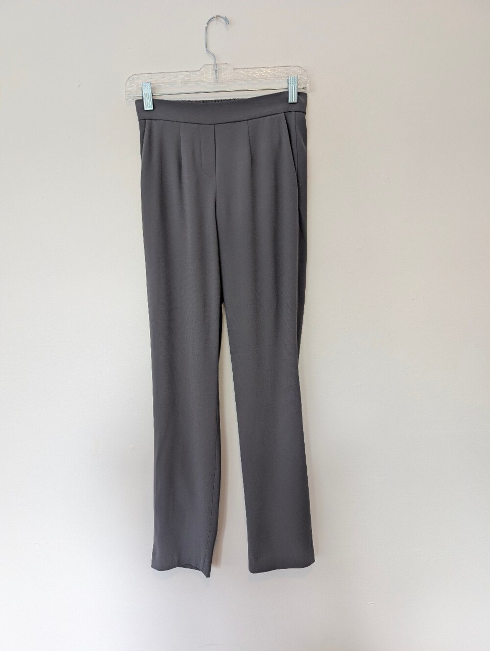 Aritzia Babaton Conan Pant Elastic Back Japanese Crepe Trousers Slate Grey 00